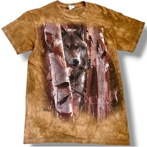The Mountain Wolf Collin Bogle T-Shirt Mens Small Brown Tie Dye Graphic 2011
